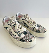 VANS Old Skool Shoes Casual Patchwork Floral Low Top Sneakers Womens Size 5.5