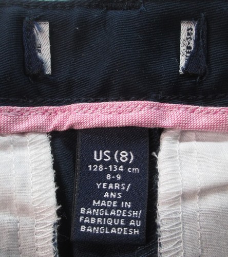 LANDS END Navy School Uniform Plain Front Stain Resistant Pants Girls 8 NEW - Picture 6 of 6