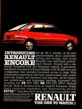 1984 RENAULT ENCORE 3-DOOR HATCHBACK—VINTAGE MAGAZINE PRINT ADVERTISEMENT AD