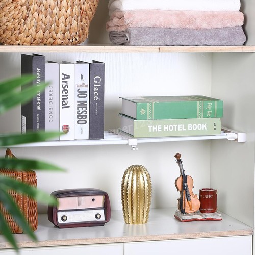 Expandable Closet Tension Shelf, DIY Shelf Separators Clothes Storage Rack - Picture 9 of 11