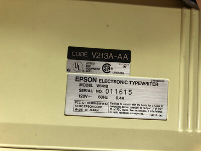 Vintage Epson Expert 2000 Electronic Typewriter Model W141B