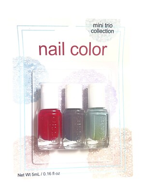 Essie Mini Trio Nail Color Polish LIMITED EDITION COLLECTION - Red, Purple, Blue