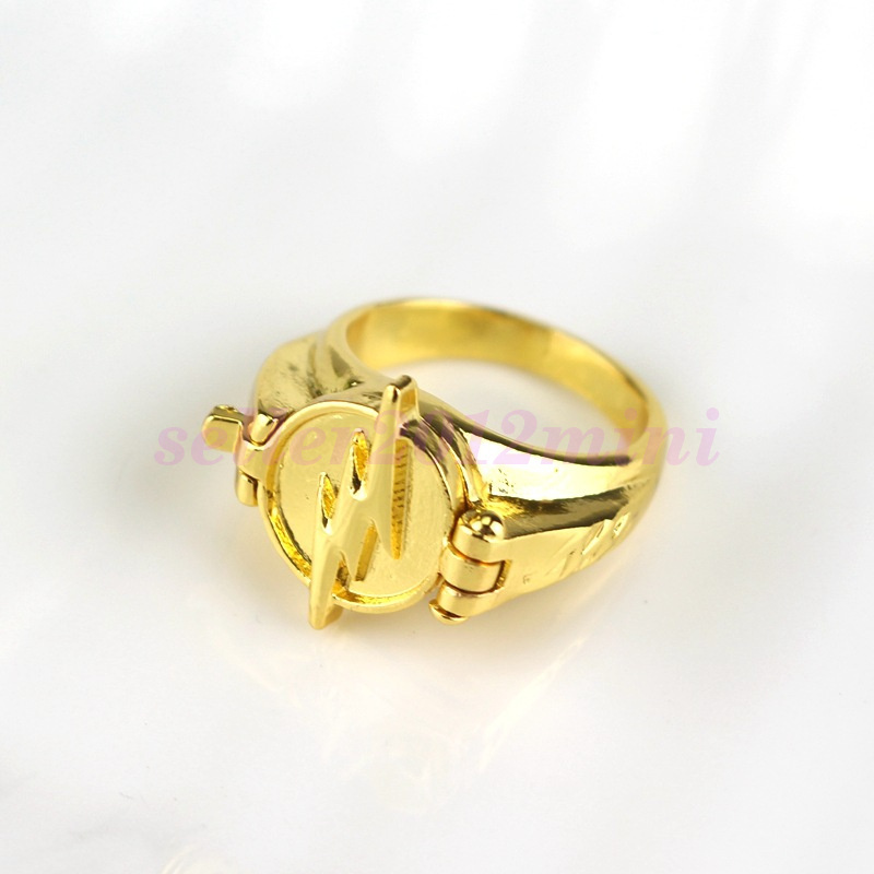 The FLASH Ring OPEN Cover Lightning Logo Superhero DC Comics Men