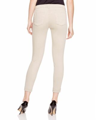NEW J BRAND JEANS $198 8020 ANJA SATEEN CUFFED CROPPED SKINNY
