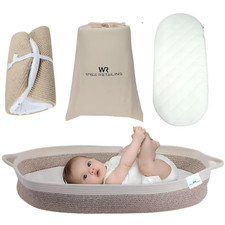 Baby Changing Basket For 0 to 12 Month - 100 Cotton Rope Changing Table Toppe