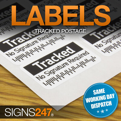 TRACKED STICKER - ETIKETTEN Barcode Postaufkleber INR Tracking Postversand