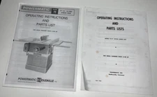 Powermatic 12-14" Model 72-12 Table Saw Operating Instructions and Parts List