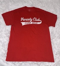 Variety Club Summer Camp Y2K 2013 Men’s T-Shirt L Red Made in USA.
