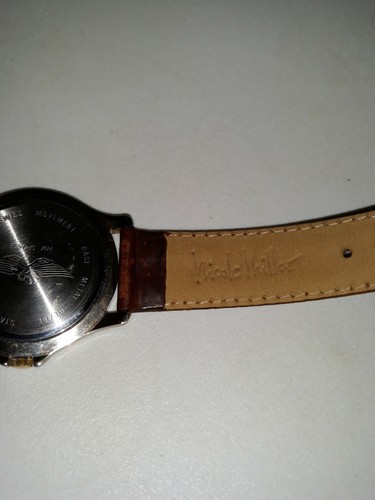 Reloj para hombre Nicole Miller movimiento suizo correa de cuero baloncesto - Imagen 8 de 8