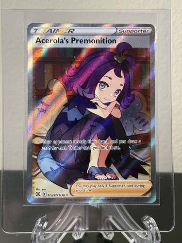 Pokemon SWSH Brilliant Stars Acerola’s Premonition Trainer Gallery Full Art TG24