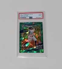 Jose Altuve,2021 FOTL Don.Optic #195 (Cracked Ice Green 4/7) PSA Mint 9,POP:1
