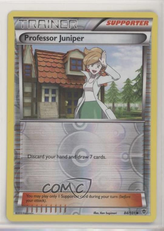 2013 Pokémon Black & White - Plasma Blast Reverse Foil Professor Juniper #84 g6p