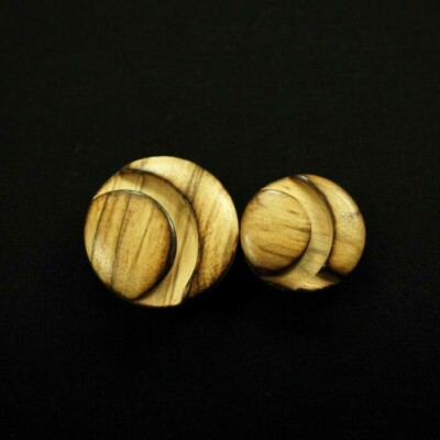 Halbmond lackierter Holzknöpfe Schaft 18 mm oder 22 mm Mantel Jacke