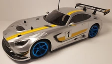 NEW 1/10 Tamiya TT-02 Mercedes-AMG GT3 4wd Blue Aluminum upgrade + servo