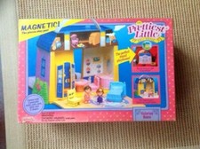 Vintage Galoob DOLL HOUSE Magnetic Dollhouse Play Set w/furniture NEW IN BOX