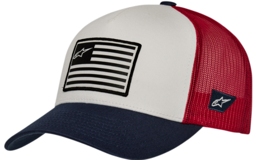 ALPINESTARS FLAG SNAPBACK HAT - WHITE/NAVY/RED - Picture 1 of 1