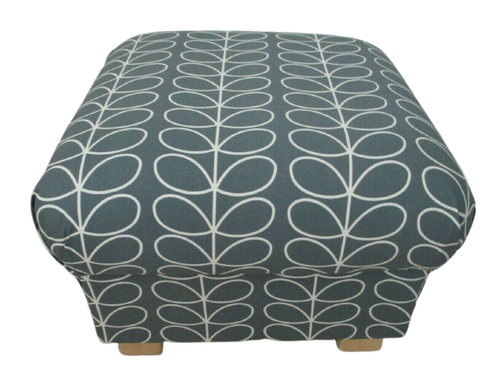 Orla Kiely Fabric Storage Footstool Abacus Linear Stem Multi Stem Pouffe Mustard - Picture 40 of 75