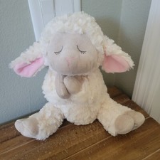 Ganz God Bless this Child Lamb With Cross on Foot Plush 11 Inch Easter Praying