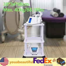 Beauty Salon Trolley Esthetician Cart Spa Facial Wooden Rolling Storage Station