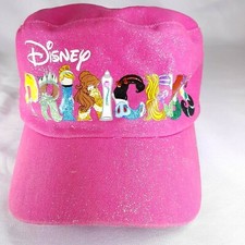Disney Parks Princess Pink Glitter Hat Cap Size Youth