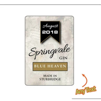 16 X PERSONALISED LARGE GIN WINE HOMEBREW HOMEMADE BOTTLE LABELS 1104