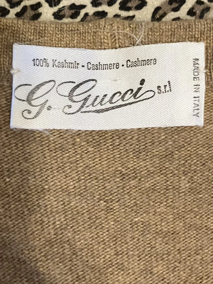 Gucci V neck xtrafine cashmere sweater vintage authentic menswear inspired fit M - Image 3 of 4