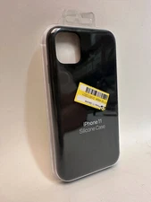 Genuine Apple Silicone Snap Cover Case For iPhone 11 Matte Black MWVU2ZM/A NEW