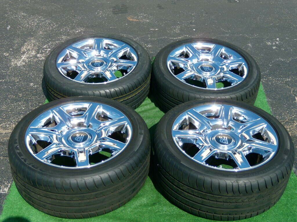 Factory Rolls Royce Wheels Tires New Chrome Set 4 Genuine OEM Ghost Dawn Wraith