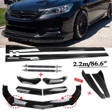 For Honda Accord 9th 10th Gen Front Bumper Lip Spoiler Chin Splitter Gloss Black
