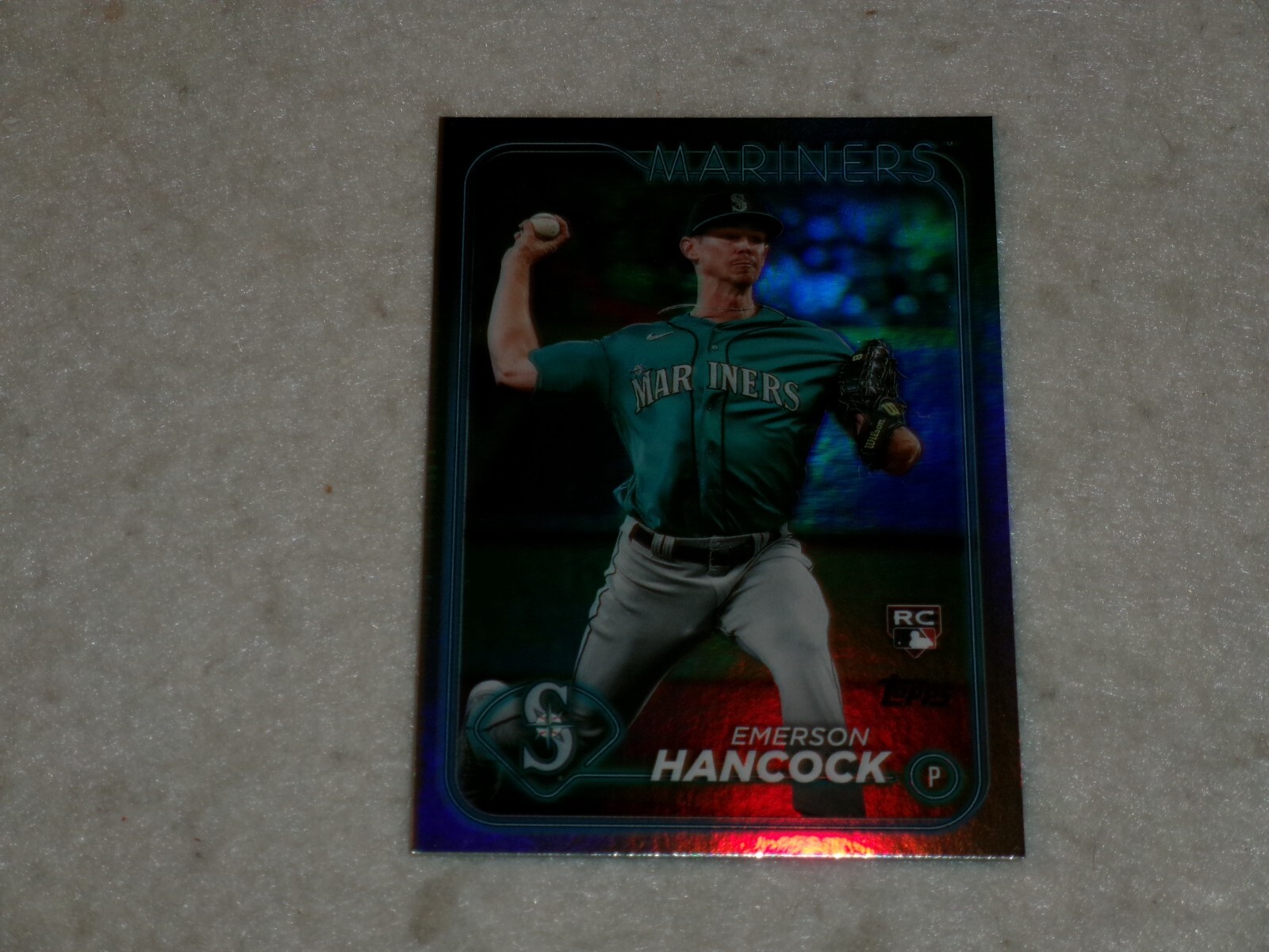 2024 Topps Series 1 Emerson Hancock Rainbow Foil Rookie Card #39 Mariners