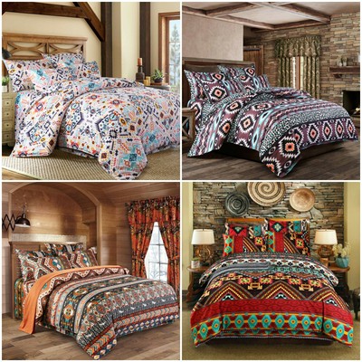 Black White Geo Duvet Cover King Set Geometric Pattern Bedding