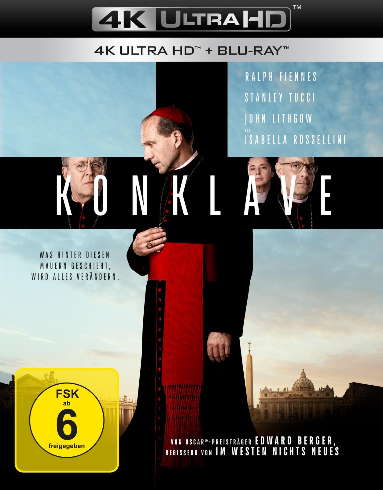 Konklave UHD (Blu-ray) Ralph Fiennes Stanley Tucci Edward Berger