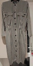 Hamells vintage black and white striped dress size 12