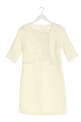 PROMOD Cocktailkleid Damen Kleid Gr. DE 34 wollweiß Casual-Look