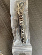 Genuine Leather Great Wall Car Ring Premium Metal Keychain Lanyard Black NEW