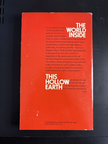 Rare Vintage Original THIS HOLLOW EARTH ERIC NORMAN 1972 PAPERBACK Lancer Books - Picture 2 of 3