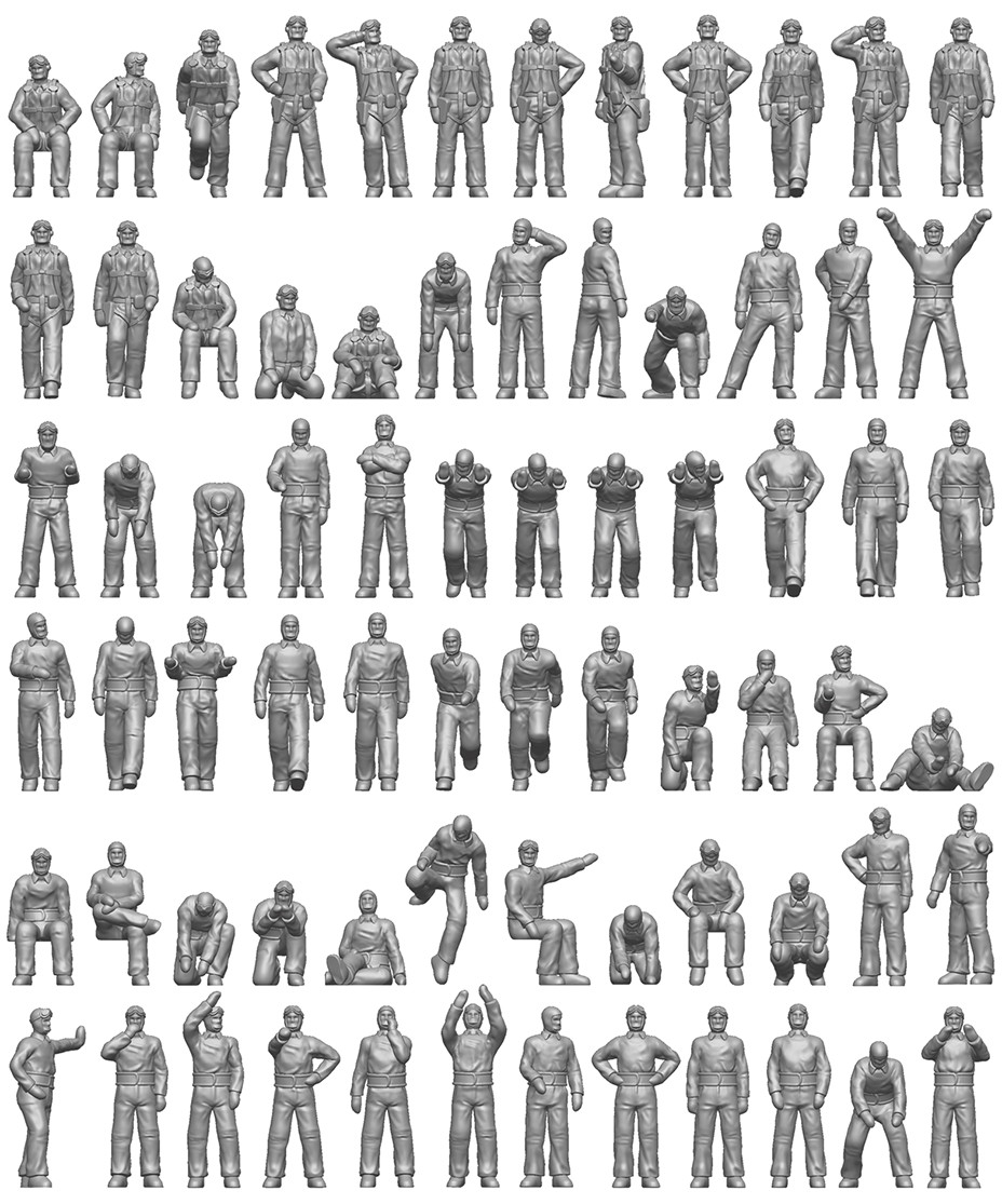 Pilotes et personnel US Navy 1:350 Ion Model U350-002 pour maquette bateau militaire