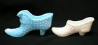 2 Fenton Vintage Milk Glass Hobnail Shoe Slipper Cat Head In Excellent Condition