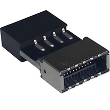 USB 2.0 to USB 3.2 Gen 1 Header Adapter Front Panel Connector Motherboard 9Pin t