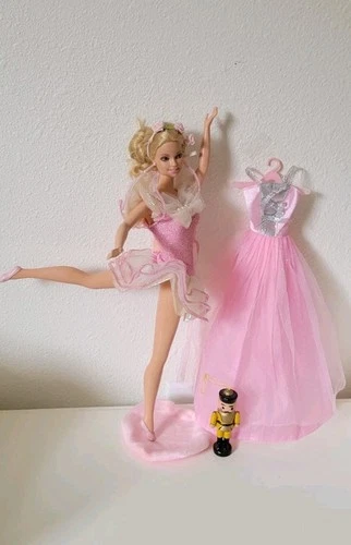 🎀 Vtg 1966 Ballerina Barbie Doll Blonde Hair Pink Tutu Fashion Accessories