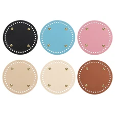 Round Bag Bottom Shaper Pad, 15cm Dia. PU Leather Purse Cushion Base (6 Colors)
