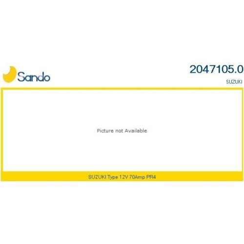 Alternateur Sando 2047105.0 pour le remplacement de votre pièce