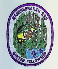 Wahunsenakah Lodge 333 Colonial Virginia VA 96 Winter Patch PPL Bdr (CB672)