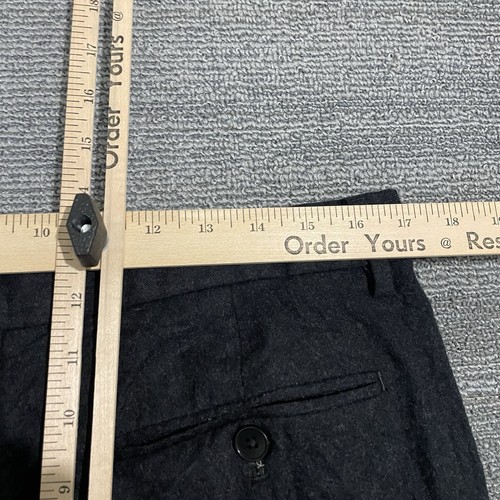 Banana Republic Pants Mens 34x28 Gray Vitale Barberis Canonico Flannel 120s Wool - Picture 6 of 11