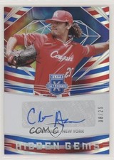 2020 Elite Extra Edition Hidden Gems Red White & Blue 8/25 Clay Aguilar Auto 7m3