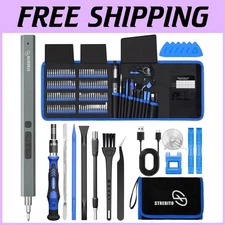 Compact Electric Screwdriver, 120 Bits, Magnetic Design