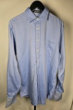 Jos. A. Bank Men's 80's 2 Ply Royal Oxford 100 Cotton Button-down French Cuff 16