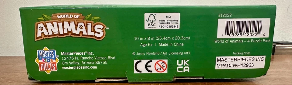 4 Masterpieces 100 Piece Animal Jigsaw Puzzles Variety Pack Fast FREE US Ship! - Image 3 of 3