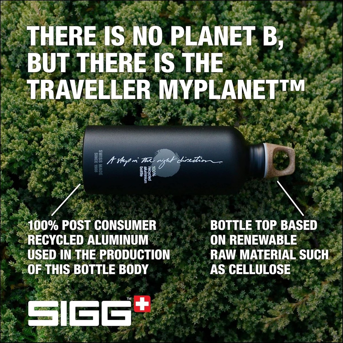 SIGG MyPlanet Aluminum Water Bottle - 20oz, 100% Recycled, Leakproof & BPA Free, Climate Neutral Certified (Light Blue)