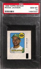 1969 Topps Decals  REGGIE JACKSON RC ROOKIE PSA 10 GEM-MT 14947037 
